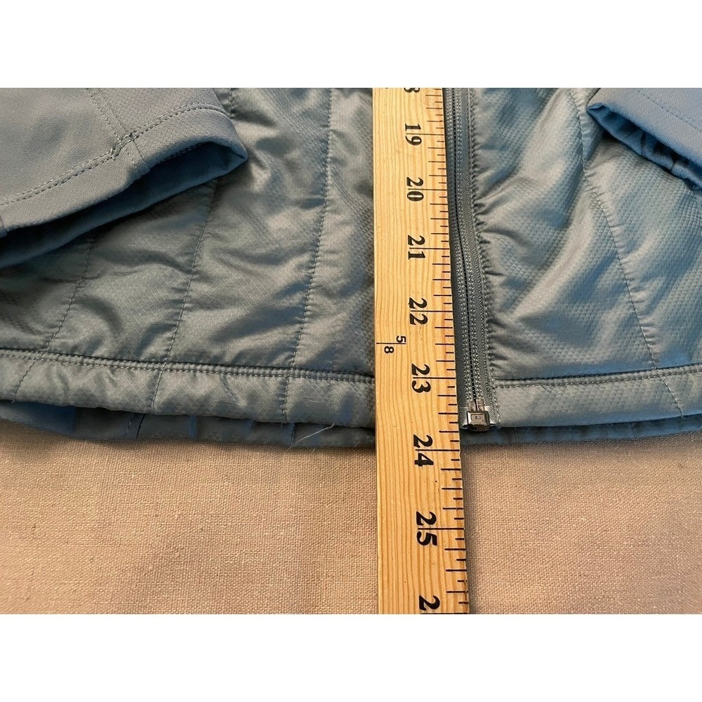 The North Face Women's FlashDry Quilted Jacket Sz M Green Thumbholes PrimaLoft - Picture 2 of 9